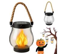 Kaliqo Solar Lantern Outdoor Lights, Camp Lamp Solar Flame, Dancing Flamesolar Lantern Outdoor Lights, With Dual Charging Mode of Solars & USB for Garden & Yard (1pcs)