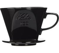 Kalita Gotero de café de cerámica (negro) para 2-4 tazas (#02005)