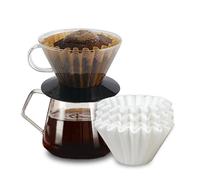 Kalita Wave 185 Filtro,100 Unidades de Papel de Filtro de Café Desechable,para 2 a 5 Personas/Tazas,Filtros ondulados,Kalita Wave Pour Over Coffee Dripper serie 185 Filtros de café