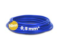 Kalitec 10 metros H05V-K 0,5 mm² azul oscuro cable flexible I PVC cable individual I cable de 0,5 mm2 I cableado fino cable individual I cable de conmutación de un solo cable