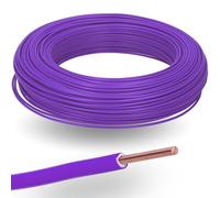 Kalitec 10m H07V-U 1,5 mm² Violeta - Cable Rígido de Cobre de Un Solo Hilo
