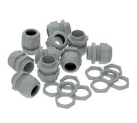 Kalitec 10x Prensaestopas M16 - Pasacables Impermeable IP68 con | Kit de 10 conectores de plástico gris para cables de 3,5-10 mm, resistentes a vibraciones y libres de halógenos