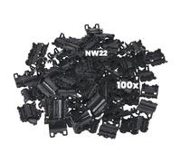 Kalitec 9810220 - Distribuidor para tubo ondulado (forma A NW22, 100 unidades, 3 vías, caja de distribución de 3 vías), color negro