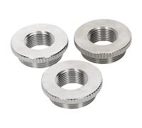 Kalitec D6732203 Reducción moleteada de latón M32/M20, 3 unidades, reductor de rosca, rosca interior M20, rosca exterior I M32, IP68