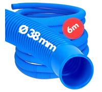 Kalitec Manguera de piscina de 38 mm, azul, 6 m, 38 mm, manguera para piscina, manguera para bomba de piscina, manguera flexible de agua, manguera para bomba, manguera de aspiración