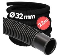 Kalitec - Manguera para piscina (22 m, 32 mm), color negro