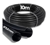 Kalitec - Tubo corrugado doble NW 7,5 I (10 m, 2 piezas, tubo de protección solar, tubo vacío, protección de cable, AD 10,3 mm, diámetro de 5,6 mm)