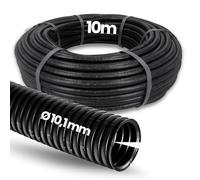 Kalitec - Tubo Corrugado Ranurado NW 10 mm Abierto (10 m) - Protector de Martas, Vacío, Protección de Cable - AD 12,7 mm, ID 10 mm