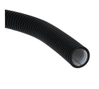 Kalitec - Tubo eléctrico ondulado (10 m, 320 N, NW 20, AD 20,0 mm ID 14,1 mm, negro, ignífugo, resistente a golpes y presión) | Interior, exterior, tendido en tierra