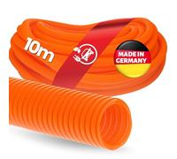 Kalitec Wellrohr PPmod NW 17 orange I Wellschlauch offen I Flexibles Kabelschutzrohr I Schutzschlauch Kabel I Marderschutz Rohr I Leerrohr Außenbereich I Outdoor Kabelschutz schutz Rohr I Outdoor