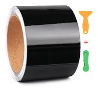 Kaliwa 10cm x 900cm Vinilo Negro Brillo Vinilo Coche Adhesivo Película Protectora A Prueba de Agua Sin Burbujas para Automóvil Motocicleta Bicicleta