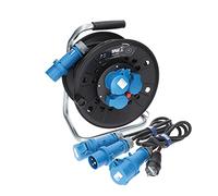 KALLE DAS DAS KALLE DAS KABEL - Tambor de cable de camping para caravanas (2,5 mm², 25 m, incluye adaptador y cable de conexión, 1,5 m)