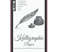 Kalligraphie Papier - Übungsheft: 60 Blatt, A4, liniert im 3:2:3 Verhältnis mit 55 Grad Neigungslinien für Handlettering, Schönschrift und Moderne Kalligraphie