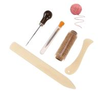KALLORY 10 Unidades Juego de Herramientas y Punzón de Metal Mango de Madera de Encuadernación y Libros Hechos a Mano para Adecuado para DIY y Suministros Escolares DIY Suministros