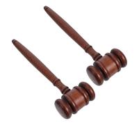 KALLORY 2 Piezas Martillo de Juez de Madera Diseño Ergonómico y Acabado Suave, Adecuado para Subastas y Juicios en Eventos de Clubes y Tribunales