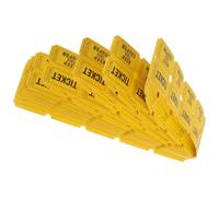 KALLORY 200 Piezas Boletos de Rifa Amarillos de Papel para Sorteos y Fiestas, Ideales para Eventos Corporativos, Aportan Emoción y Son Adecuados para Diversas Actividades