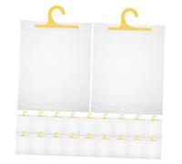 KALLORY 25 Unidades Bolsa Colgante Autosegante PE Transparente con Ganchos 37x26 Cm