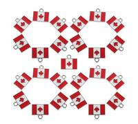 KALLORY 25 Unidades Colgante de Aleación Retención de Color Diseño de Hoja de Arce y Bandera de Canadá, Portátil para Pulseras DIY y Llaveros Únicos