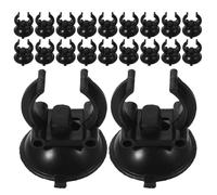 KALLORY 28 Piezas Ventosas para Acuario Clip de Abs Negro para Fijar Varillas Calefactoras y Tubos, Calidad Fiable y Sujeción Sólida para Tanques de Agua Dulce y Marina