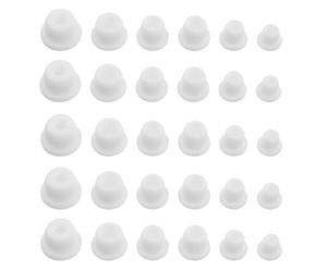 KALLORY 30 Tapones de Silicona Reutilizables para Sal y Pimienta, Resistentes Temperatura y Herméticos, Ideales para Botellas Pequeñas y Especieros en Cocina y Hogar