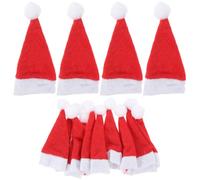 KALLORY 48 Piezas de Sombreros de Piruleta Navideños de Tela No Tejida, Decoración Reutilizable para Fiestas y Adornos de Botella de Vino en Navidad Varios estilos