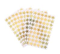 KALLORY 5 Hojas Pegatinas de Estrellas Doradas Adhesivas Espejo para Gestión del Aula y Fomentar Comportamiento Positivo en Estudiantes en Escuela y Clase