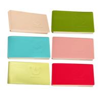 KALLORY 6 Cuadernos de Notas con Diseño de Sonrisa, Prácticos y Creativos, Material de Imitación Cuero y Papel, para Escuela y Oficina, Libreta Portátil