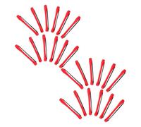 KALLORY 60 Unidades Rodillos para Cabello Diseño Innovador y Bordes Redondeados con Tapa y Banda Elástica, de Plástico Rojo y Almacenamiento Seguro para Peinados Profesionales