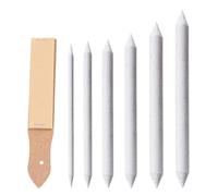 KALLORY 7 Piezas Herramienta de Dibujo Artístico Bloque de Papel de Lija Abrasivo para Afilar Lápices y Sacapuntas Portátil Almacenamiento Fácil para Bocetos y Pintura