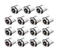 KALLORY Adaptador Magnético USB C Tipo C 15 Piezas Rotación 360° para Carga Rápida 3a, Extensores de Aluminio Resistentes, Accesorios de Carga Compatibles para Teléfonos, Color Aleatorio