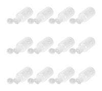 KALLORY Botellas de Plástico Vacías Color Aleatorio Ideales para Viajes de 50ml con Tapa Abatible, Paquete de 12 Unidades, Material Plástico Transparente Prueba de Fugas