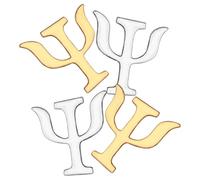 KALLORY Broche Decorativo para Pañuelo de Aleación, Set de 4 Piezas Símbolo de Psicología, Fácil de Colocar y Sujeción Firme para Ropa Femenina