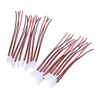 KALLORY Cable de Conexión de Batería Ph2.0 de Silicona Flexible 20 Piezas Conectores Macho y Hembra para Motor y Barco RC