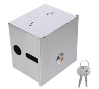 KALLORY Caja de Enchufe Protectora con Cerradura de Acero Inoxidable Resistente Intemperie, Compatible Estándar, Instalación Versátil para Uso Comercial Calle