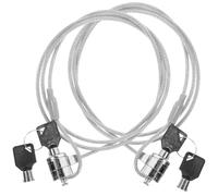 KALLORY Candado de Cable Llave para Portátil 2 Juegos Cable de Bloqueo de Seguridad Compatible Monitores y Tabletas Uso Diario
