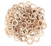 KALLORY Círculos de Madera Natural Decorativos y Personalizables 200 Piezas Material de Madera Khaki para Manualidades DIY Ideales para Fiestas y Bailes