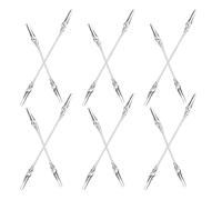 KALLORY de Cocodrilo Abrazaderas Metálicas Plateadas de Doble Extremo para Notas y 12 Piezas para Oficina y Colgante