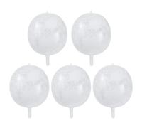 KALLORY Decoración de Fiesta Globos de Aluminio en Forma de Copos de Nieve Blancos de 22 Pulgadas para Cumpleaños y Photo Backdrops, Paquete de 5 Piezas