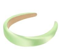 KALLORY Diadema Ancha de Satén, Banda Ancha de Satén Pelo, Tejido, Verde Claro, Antideslizante, Cómoda, para Mujer, Deportiva y Banquete