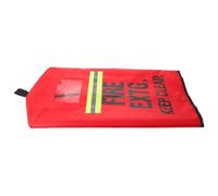 KALLORY Funda Protectora para Extintor de Incendios Roja Tira Reflectante para Uso Residencial y Comercial, Tejido Resistente y Diseño Vertical