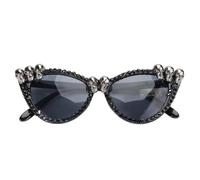 KALLORY Gafas de Halloween en Plástico y Vidrio Ligeras Bordes Suaves Diseño de Calavera Temática Espeluznante Ideales para Disfraces y Carnavales