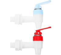 KALLORY Grifo Dispensador de Agua de Plástico 2 Piezas Repuesto para Barril de Vidrio y Enfriador, Sellado Hermético Anti-fugas, Reutilizable para Botellas y Dispensadores Color Aleatorio