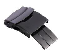 KALLORY Hebilla de Correa de Reloj Diseño Elegante y Duradero Negro de Acero Inoxidable Cierre Resistente y Fácil de Instalar para Correas de Reloj de Acero