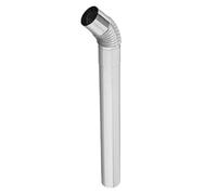 KALLORY Juego de 2 Tubos Rectos de Acero Inoxidable de 60 Mm y Codo de 45° para Estufa Ventilación y Uso Versátil en Camping y Hogar