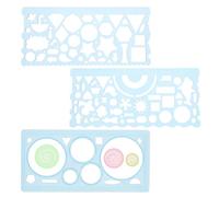 KALLORY Kit de Dibujo Reglas Geométricas Multifuncionales de Pp, Portátil y Resistente, Adecuado para Estudiantes y Profesionales en Construcción E Ingeniería