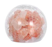 KALLORY Lámpara de Sal Bola de Cristal Craquelado Luz Nocturna Portátil Diseño Creativo para Uso en Dormitorios Infantiles