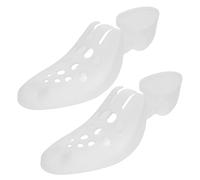KALLORY Moldeador de Zapatos Portátil de Plástico Blanco 2piezas para Calzado de Tela y Cuero, Organizador y Guardián del Calzado Adecuado para Tienda y Viaje de Negocios