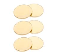 KALLORY Monedas de Desafío Doradas para Grabar 6 Piezas 1,73 Pulgadas Kit de Grabado DIY Monedas Redondas de Metal para Joyería y Manualidades Artesanales