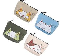 KALLORY Monederos Varios Estilos Adecuado para Fiestas y Uso Diario Set de 4 Diseño en Tela Oxford, Capacidad Media para Almacenar Objetos para Varios Estilos