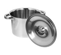 KALLORY Olla Capacidad para Conservar y Nutrientes para Cocinar de Acero Inoxidable con Tapa Ajustada y Doble Asa, Diseño Redondo Adecuado para Cocina Doméstica